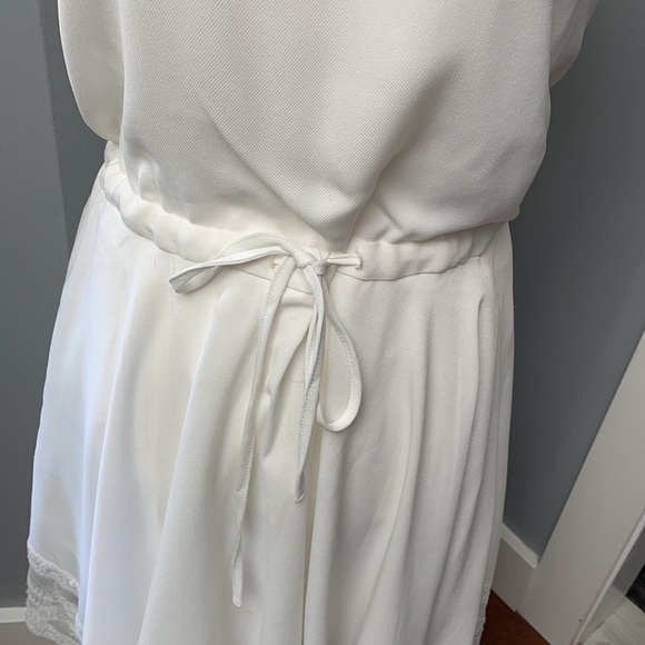 Maje Rushane Women's White Robe Imprimee Dress NWT - Picture 4 of 11